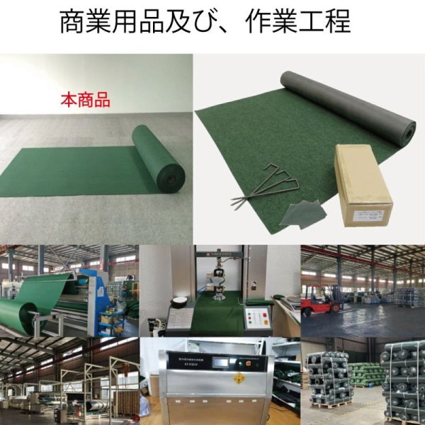 画像15: ハットク® 防草シート 幅2m×50m 100平米 不織布 耐久10年  PET素材 350g/m2  透水性  厚み約1.6mm (15)