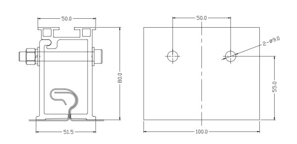 画像6: ハゼタイプ ハゼ式折板屋根用 太陽光パネル固定金具 アルミ製  中間部用 ソーラーパネル 架台用 取付金具 パネル用  (6)