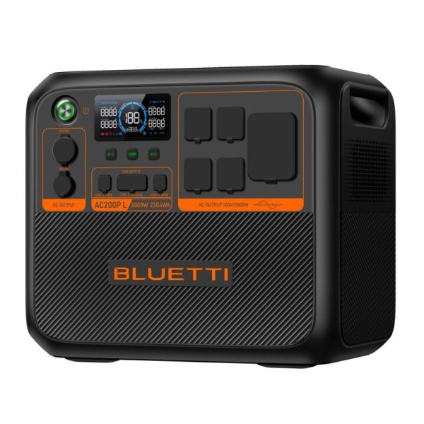 画像2: BLUETTI AC200PL ポータブル電源 大容量 2304Wh/2000W 大出力 リン酸鉄 蓄電池 家庭用 ワイヤレス 増設可能  (2)