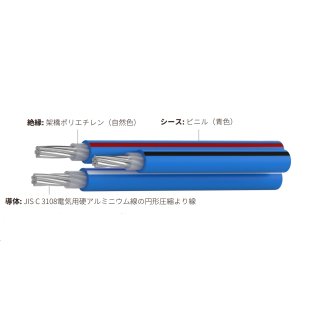 AC 600V 架橋ポリエチレン 50m 絶縁ビニルシースケーブル 電力