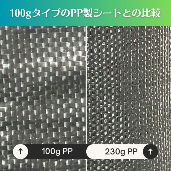 画像4: ハットク® 反射 防草シート ホワイト 1m×10m 30m 230g/㎡ 耐久10年 太陽光発電 黒 白 農地 10平米 30平米 PP  雑草対策 除草シート 両面パネル用 (4)