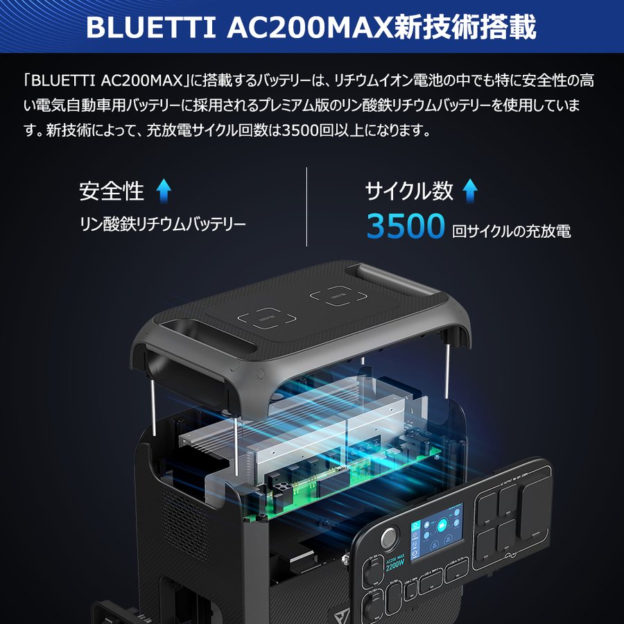 お見舞い BLUETTI JAPAN ショップBLUETTI AC200MAX ポータブル電源 大 